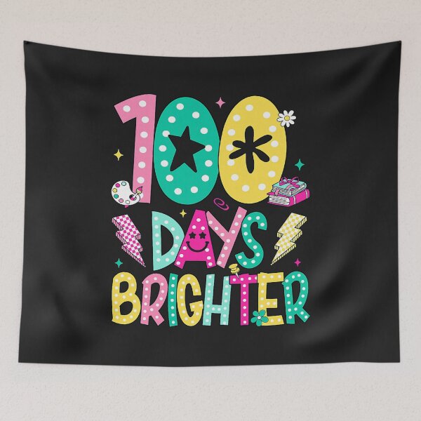 Item preview, Preppy 100 Days Brighter Happy 100th Day of School Boy Girl  designed and sold by ArleneRowe.