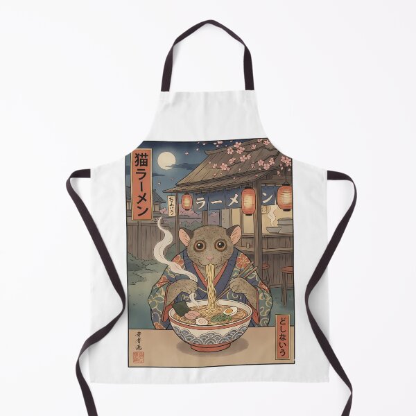 Item preview, Cute Tarsier Japanese Ramen Noodle Eater designed and sold by k3rstman1.