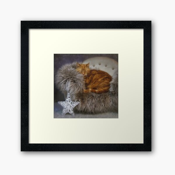 Sara and the star Framed Art Print