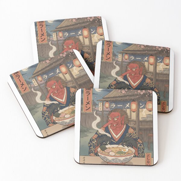Item preview, Mythical Tengu Japanese Ramen Night Ukiyo-e designed and sold by k3rstman1.