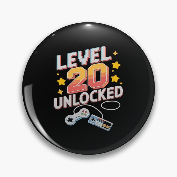Item preview, Level 20 Unlocked Video Game 20th Birthday  designed and sold by angolinnArt.
