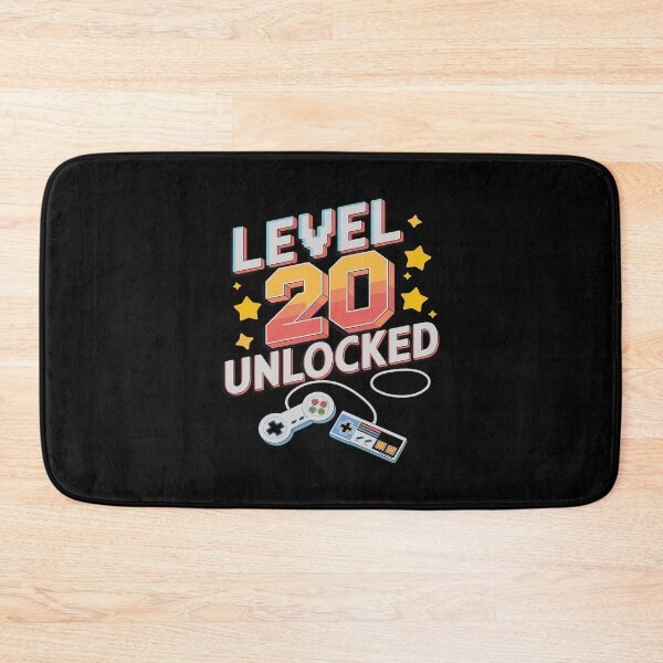 Item preview, Level 20 Unlocked Video Game 20th Birthday  designed and sold by angolinnArt.