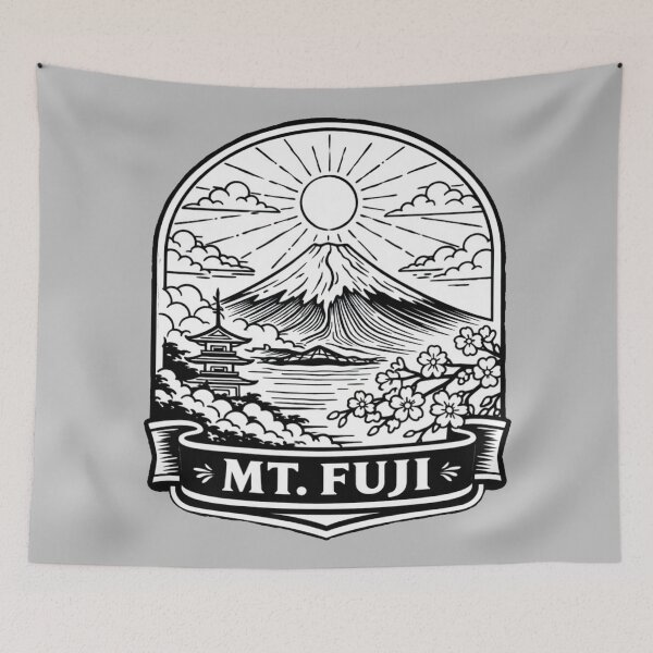 Item preview, Mt. Fuji Line Art Illustration designed and sold by Myra365Art.