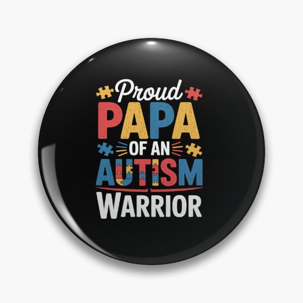 Item preview, Mens Proud Papa of an Autism Warrior Autism Awareness Ribbon Mens designed and sold by RonnasJackson.