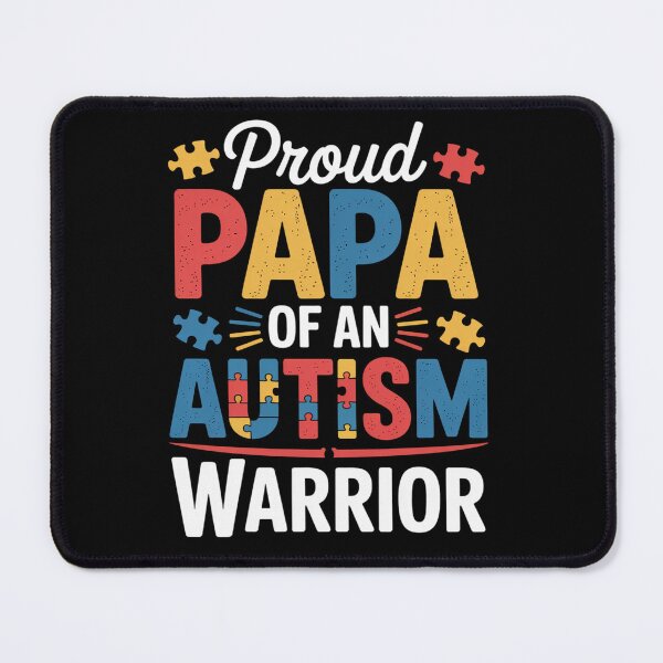 Item preview, Mens Proud Papa of an Autism Warrior Autism Awareness Ribbon Mens designed and sold by RonnasJackson.