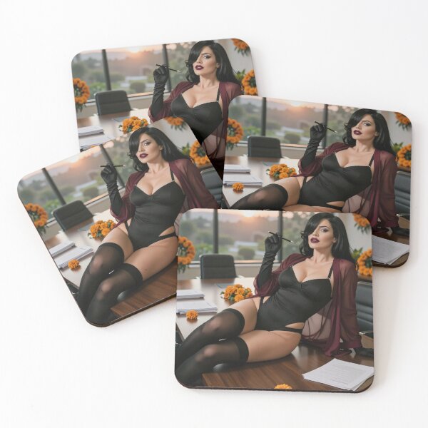 Item preview, Cassandra in black lingerie marigold office designed and sold by CathryneDelamort.