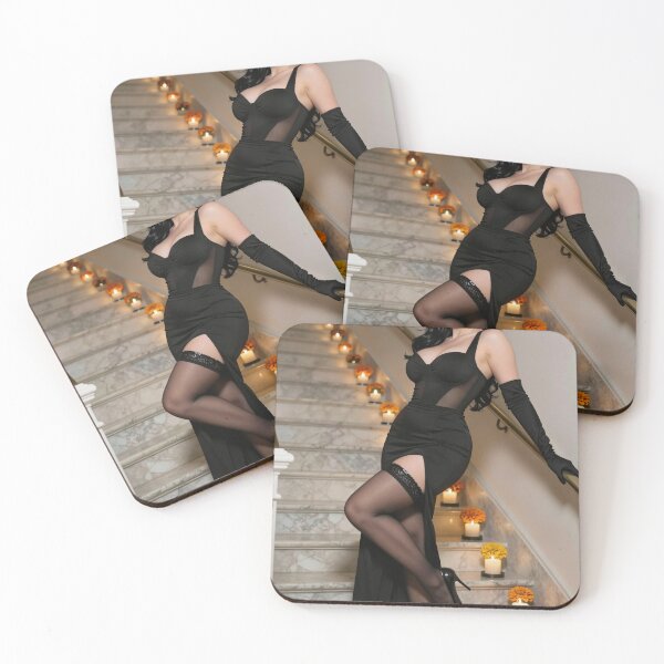 Item preview, Cassandra black dress marigold hair marble stairs designed and sold by CathryneDelamort.