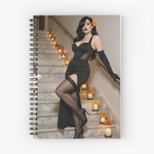 Item preview, Cassandra black dress marigold hair marble stairs designed and sold by CathryneDelamort.