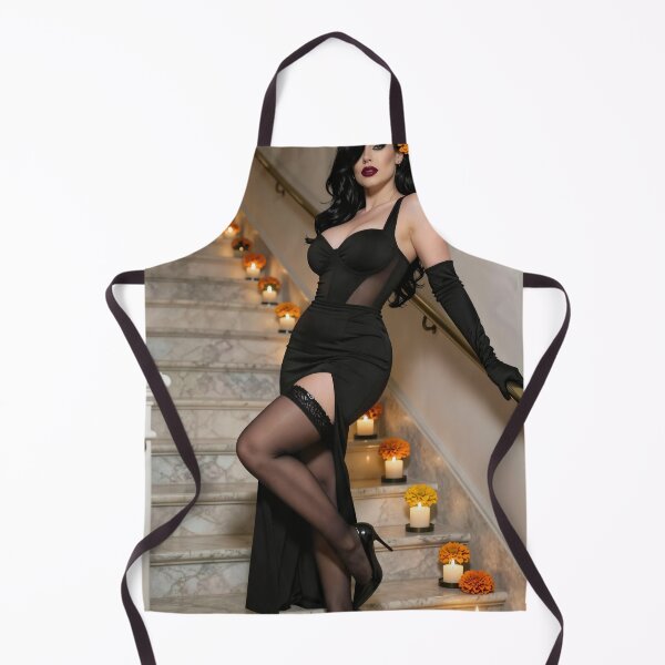 Item preview, Cassandra black dress marigold hair marble stairs designed and sold by CathryneDelamort.