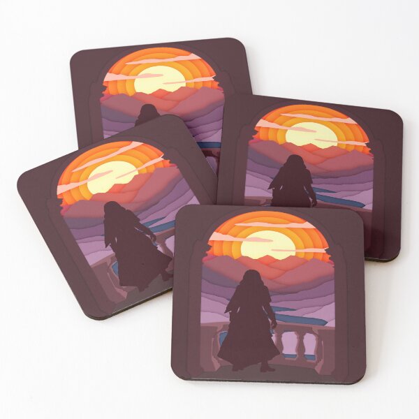 Item preview, Balcony Silhouette at Sunset - Paper Cut illustration designed and sold by BlackthornDsign.