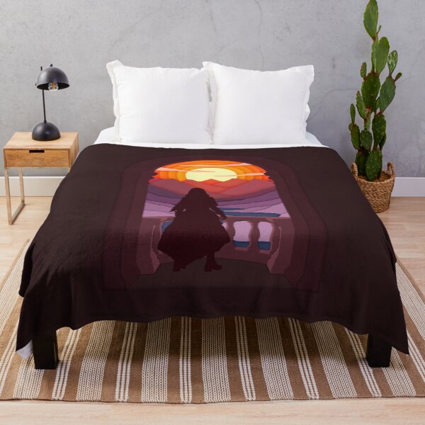 Item preview, Balcony Silhouette at Sunset - Paper Cut illustration designed and sold by BlackthornDsign.