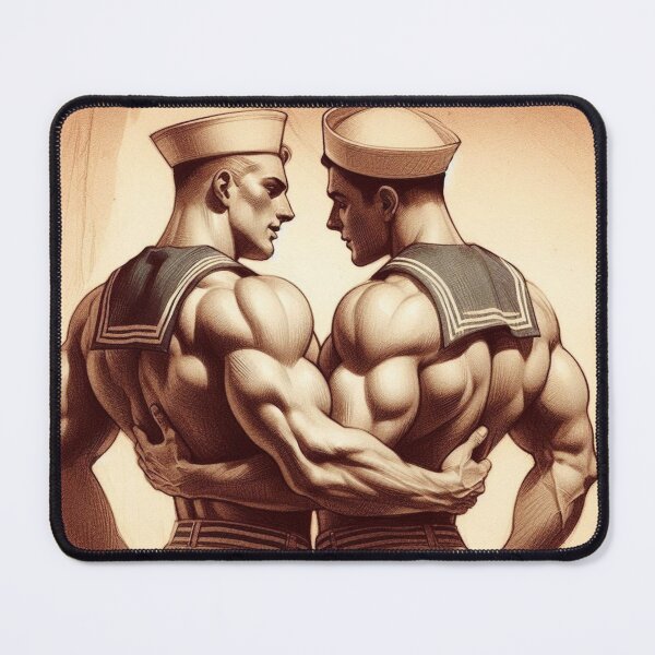 Item preview, 1940s Italian Vintage Gay Sailors Do You Come Here Often Gay Pride Graphic Design designed and sold by ItsAKinkThing.