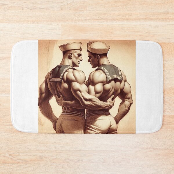 Item preview, 1940s Italian Vintage Gay Sailors Do You Come Here Often Gay Pride Graphic Design designed and sold by ItsAKinkThing.