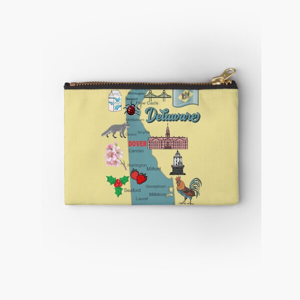 Item preview, Delaware State Pride, Landmarks & Symbols Illustrated Map designed and sold by mashmosh.