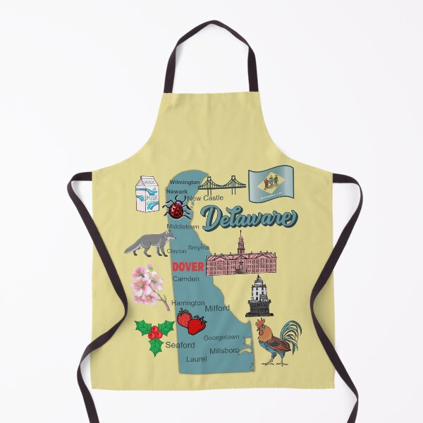 Item preview, Delaware State Pride, Landmarks & Symbols Illustrated Map designed and sold by mashmosh.