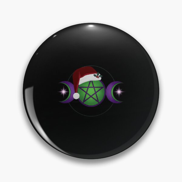 Item preview, Witchmas Triple Moon Pentacle Santa Hat designed and sold by mnorseck38.