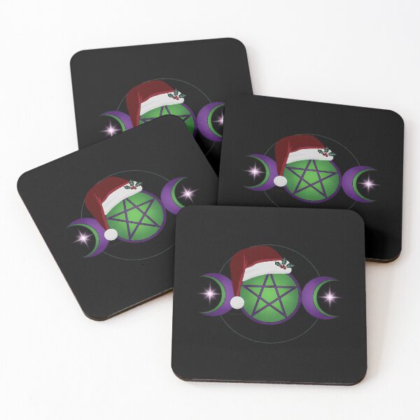 Item preview, Witchmas Triple Moon Pentacle Santa Hat designed and sold by mnorseck38.