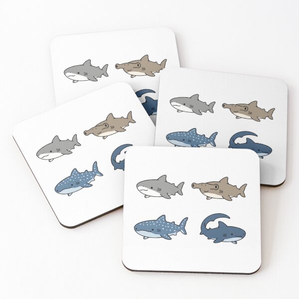 Item preview, Cute Shark Collection – Kawaii Ocean Sharks Cartoon Illustration designed and sold by PND7777.