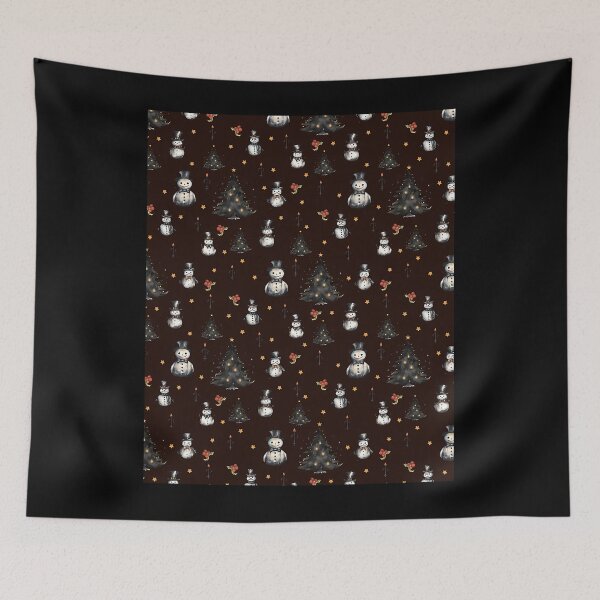 Item preview, Creepy Snowmen Pattern, Gothic Christmas designed and sold by mnorseck38.