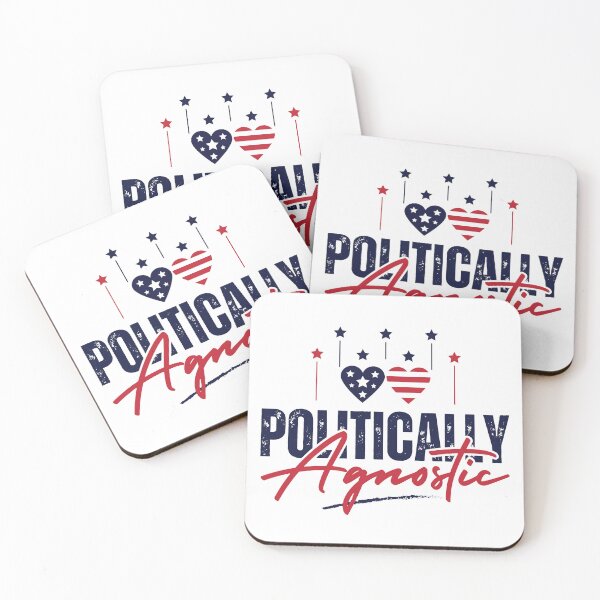 Item preview, Politically Agnostic | Political Quote T-Shirt, White designed and sold by PixelGrafiks.