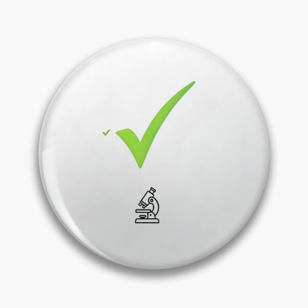 Item preview, Green Microscope with Checkmark – Sticker Style Science Design designed and sold by GoxyVision.