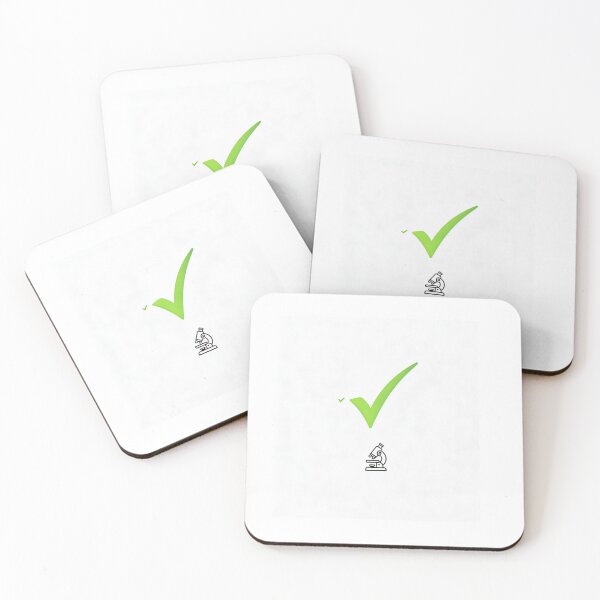 Item preview, Green Microscope with Checkmark – Sticker Style Science Design designed and sold by GoxyVision.