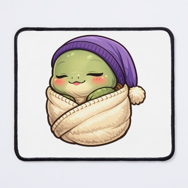 Item preview, Sleeping Baby Turtle Burrito Cozy Chibi Art mr zgredzio designed and sold by mr-zgredzio.