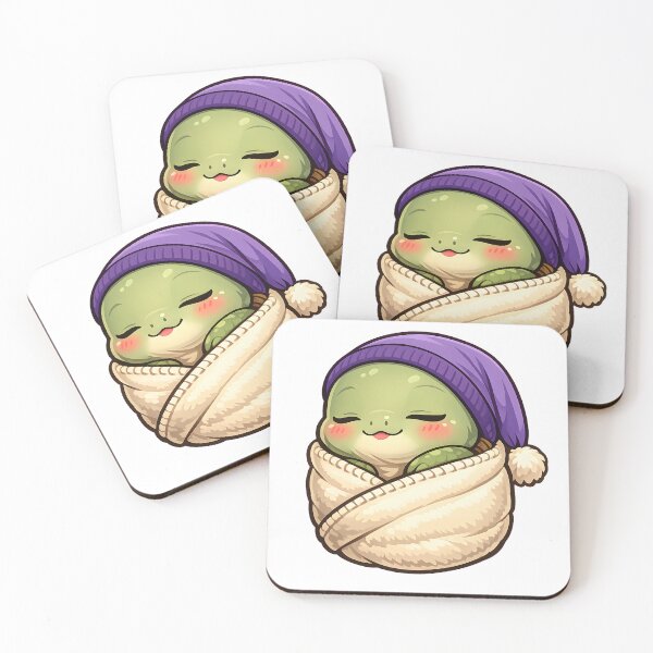 Item preview, Sleeping Baby Turtle Burrito Cozy Chibi Art mr zgredzio designed and sold by mr-zgredzio.