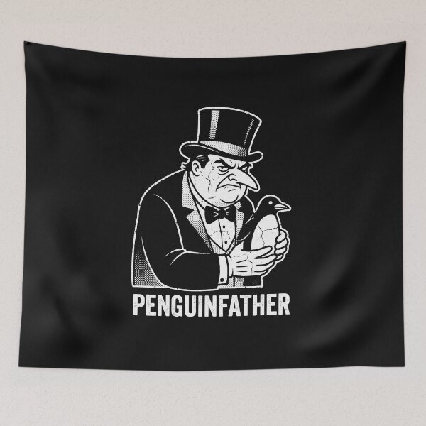 Item preview, The Penguinfather Mafia Boss Cinema Parody - Vintage Monochrome Graphic designed and sold by AdyKurniawan.