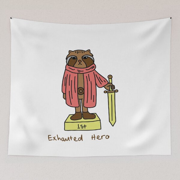 Item preview, Exhausted Hero Cute Cartoon Animal Illustration designed and sold by Baby-Care.