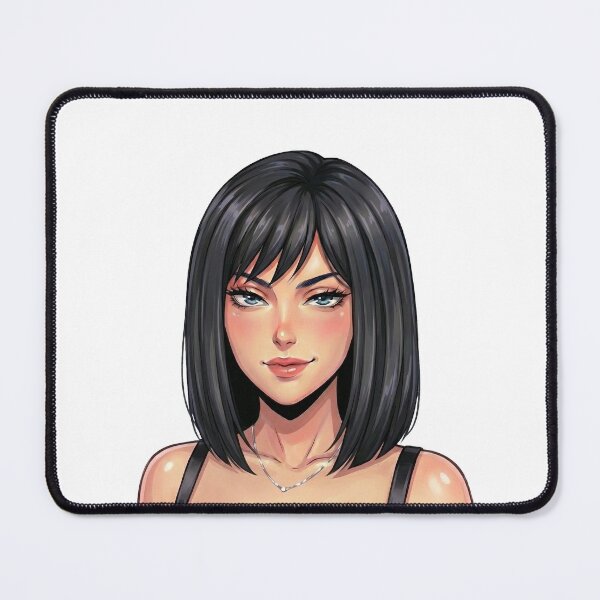 Item preview, Sexy anime girl with a black bob and an arrogant look designed and sold by The Wandering Oni.