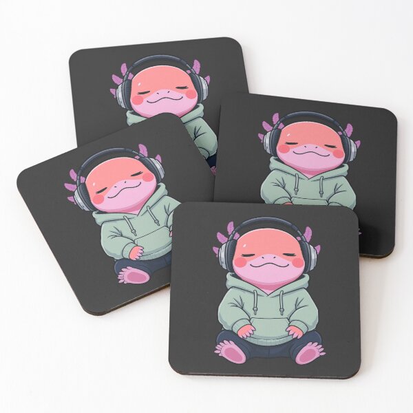 Item preview, Headphone Music Lover Axolotl – Lo-Fi Chill Aesthetic Illustration designed and sold by ColorSplash123.