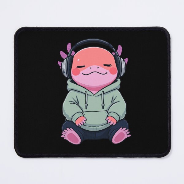 Item preview, Headphone Music Lover Axolotl – Lo-Fi Chill Aesthetic Illustration designed and sold by ColorSplash123.