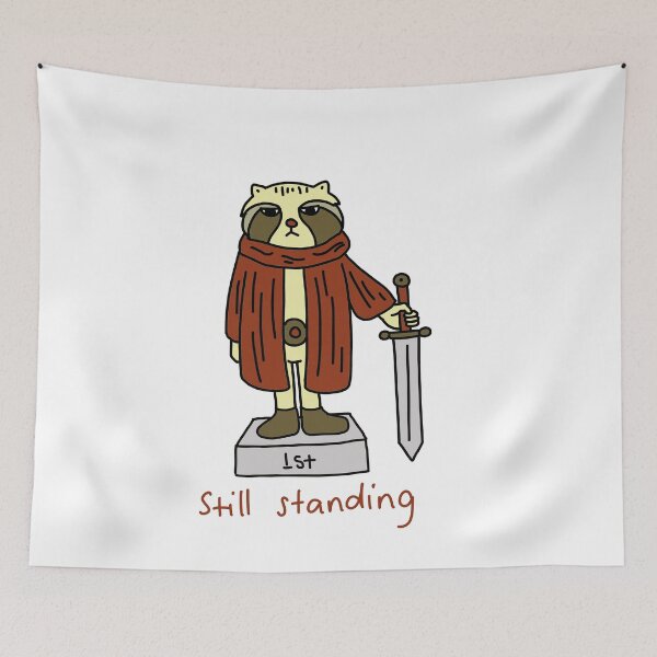 Item preview, Still Standing Exhausted Hero Cute Cartoon Illustration designed and sold by Baby-Care.