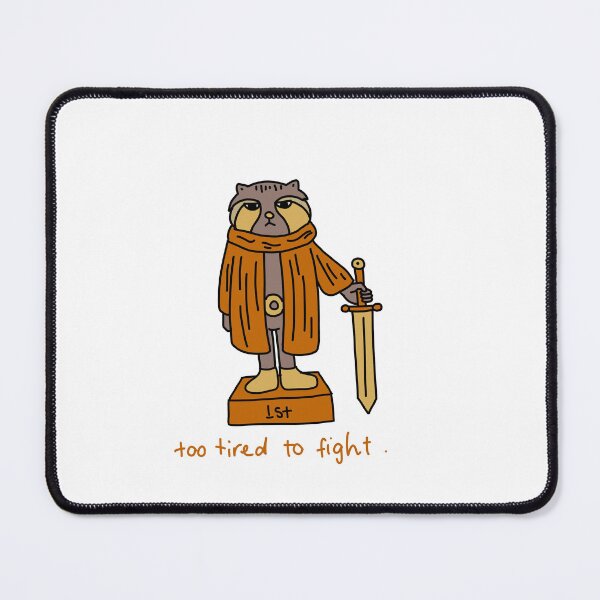 Item preview, Too Tired to Fight Cute Exhausted Hero Illustration designed and sold by Baby-Care.