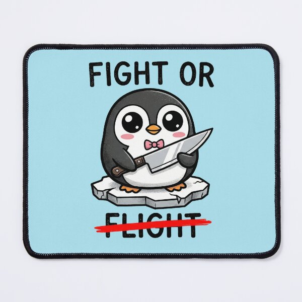 Item preview, Funny Dark Humor Penguin Fight or Flight Sarcastic Kawaii Graphic designed and sold by AdyKurniawan.