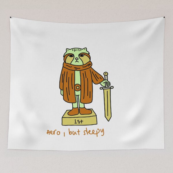 Item preview, Hero, But Sleepy Cute Exhausted Cartoon Illustration designed and sold by Baby-Care.