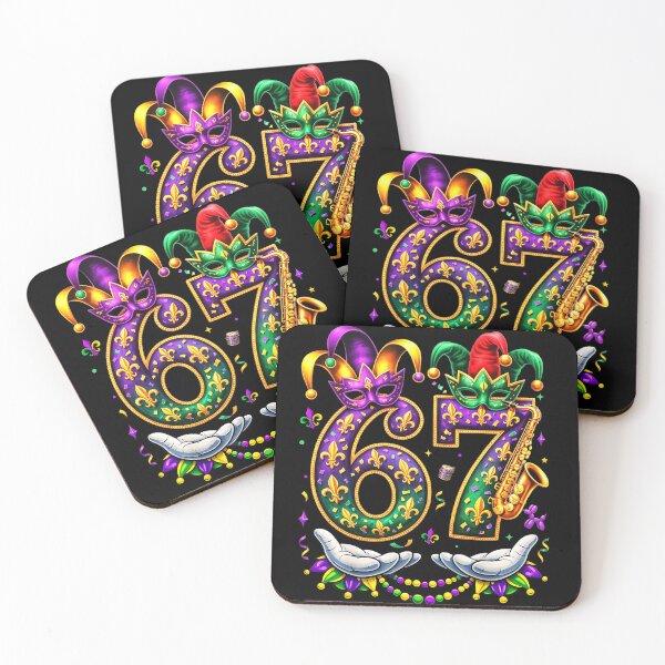 Item preview, 67 Mardi Gras 6 7 Meme Six Seven for Men Women designed and sold by Patchina.