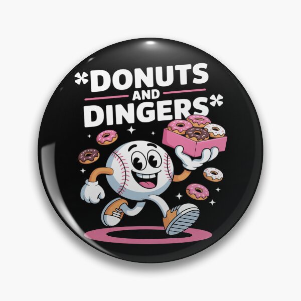 Item preview, Donuts And Dingers Baseball Fan Humor Donut designed and sold by ProudForFunny.