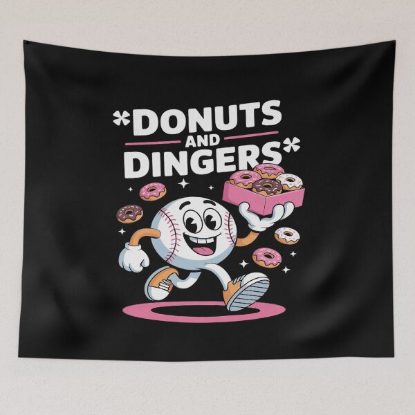 Item preview, Donuts And Dingers Baseball Fan Humor Donut designed and sold by ProudForFunny.