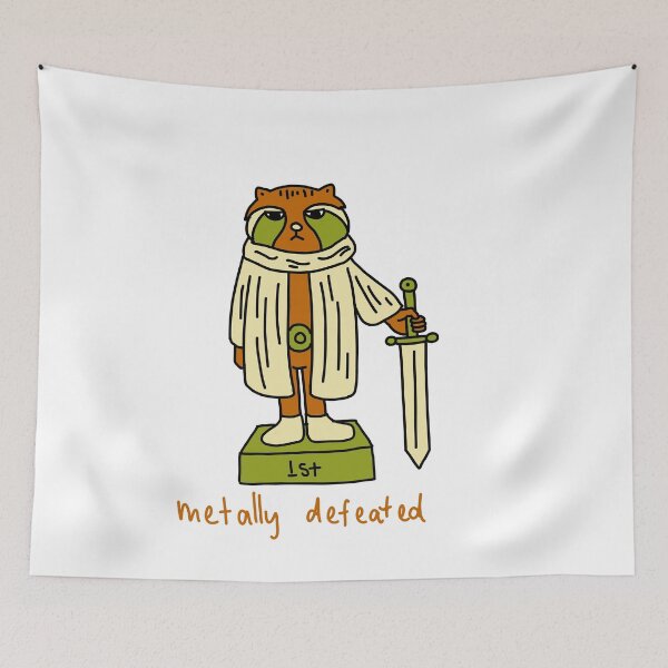 Item preview, Mentally Defeated Exhausted Hero Cute Cartoon Illustration designed and sold by Baby-Care.