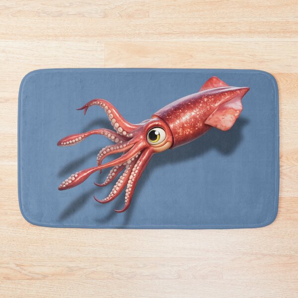 Item preview, Cute Giant Squid – 3D Cartoon Deep Sea Friend designed and sold by malero-design.