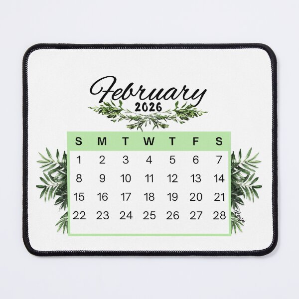 Item preview, February 2026 Calendar Plant Design designed and sold by iRenza.