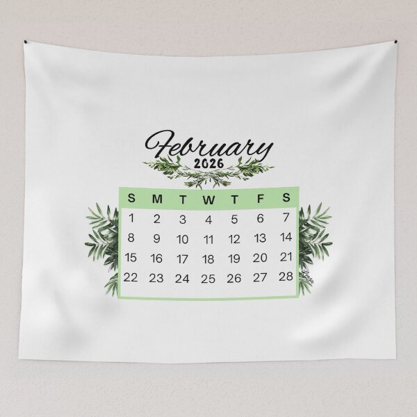 Item preview, February 2026 Calendar Plant Design designed and sold by iRenza.