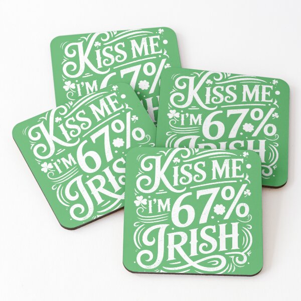 Item preview, Kiss Me I'm 67% Irish St Patricks Day designed and sold by Patchina.