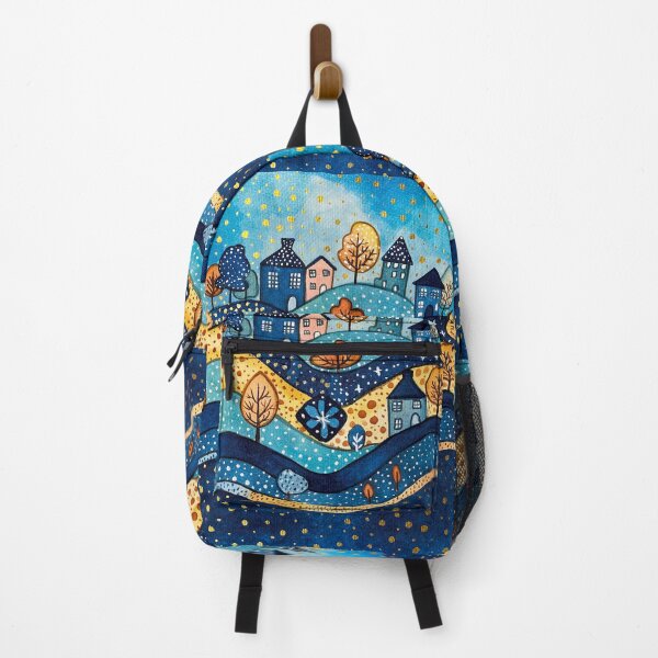 Item preview, snowy night illustration designed and sold by fnk designs.