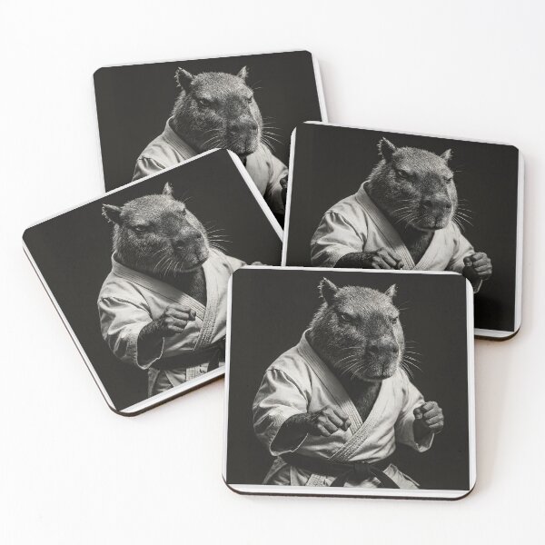 Item preview, Capybara Karate Master Photorealistic Martial Arts Studio Portrait designed and sold by Jokerstyle.