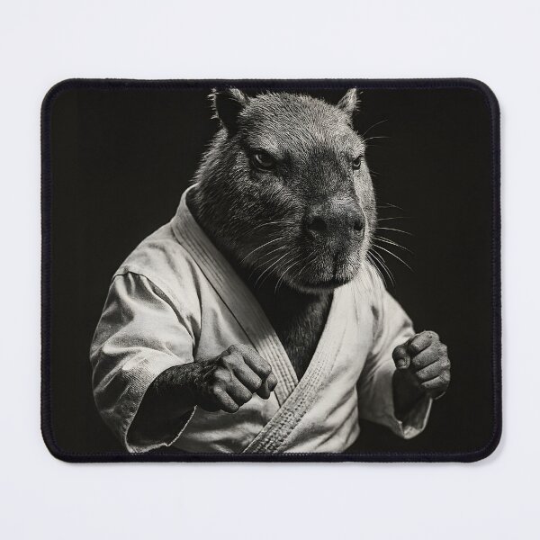 Item preview, Capybara Karate Master Photorealistic Martial Arts Studio Portrait designed and sold by Jokerstyle.