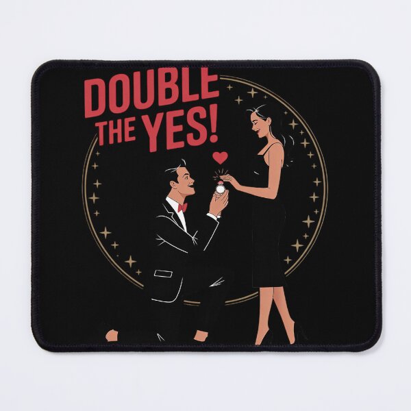 Item preview, Double the Yes! Double Proposal Engagement Twin Bestfriend designed and sold by ProudForFunny.