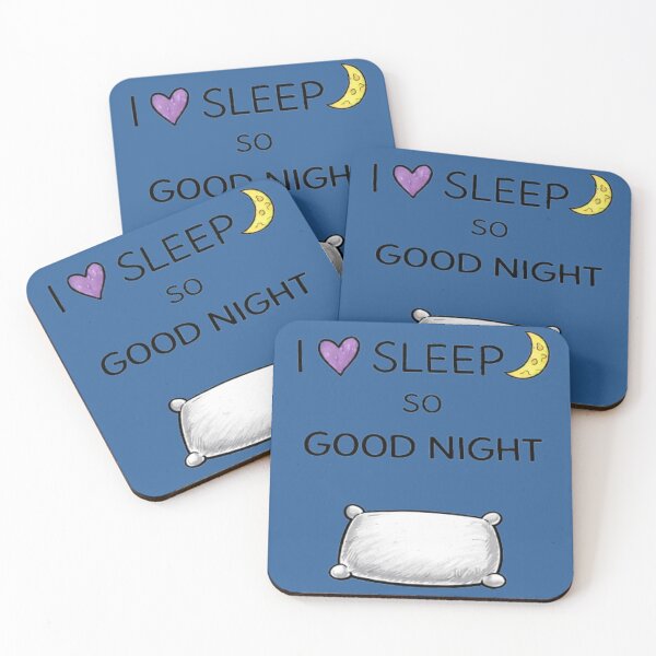 Item preview, I Love Sleep – Cute Good Night Design with Moon and Pillow designed and sold by JOANNASKAH.